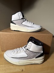 Nike Air Jordan 2 Retro Python White Gray Red 7Y Womens 8.5