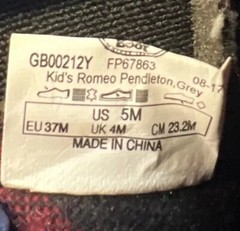 Georgia Giant Pendleton Romeo Ankle Boots Black/Charcoal Booties Shoe US 5 EU 37