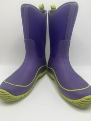 Muck Boot Company Purple/Green Rain Boots Rubber Pull-On Mid-Calf US 5 UK 4