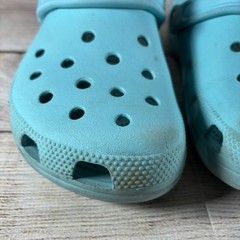 Crocs Classic Kids Clogs Sz 6 J6 Turquoise Slip On Round Toe Slingback Shoes