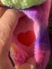 Build-a-Bear Workshop Rainbow Tie Dye Teddy Bear Slippers Kids SZ Small 13/1
