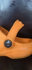 Crocs Kids 9 Clogs Orange Classic Slip On Casual Comfort Lightweight Summer