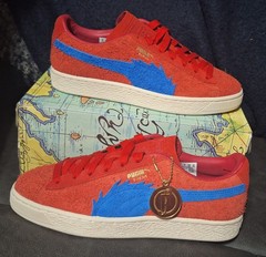 New Puma X Suede One Piece JR Red & Blue Kid’s Shoes Size 7 (396648 01)