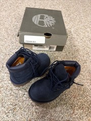 Timberland 6 Inch PREMIUM Boot BLUE Nubuck TB 03783A 484 Kids TD NEW Size 6