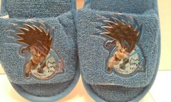 DC BATMAN Blue Slippers Size 5/6 Kids Boys WB Cartoon Network NEW