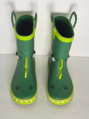 Member’s Mark Kids Crocodile Rain Boots Size 9/10 Green Dino Rubber Boots NEW