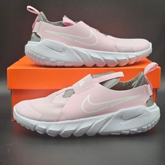 Nike Flex Runner 2 GS Pink Foam White Flat Pewter Slip On Sneakers DJ6038-600 7Y