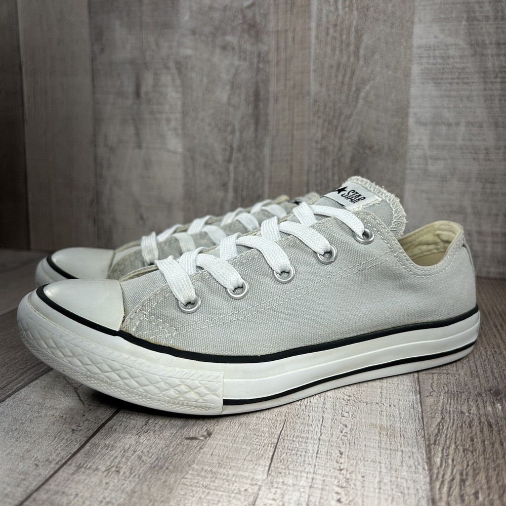 Converse Size 2 Youth Pre School Chuck Taylor All Star Lo Ox Trainers Shoes Gray