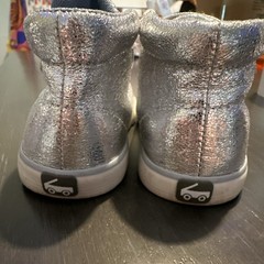See Kai Run Basics High Top Hook & Loop Sneakers Silver/White/Blue size 8