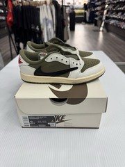 Size 2Y – Air Jordan 1 Low Travis Scott OG SP PS Medium Olive DO5442-200 New
