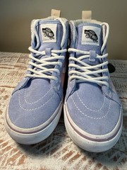 Vans Sk8-Hi MTE Cold Weather PrimaLoft Kids Youth Size 3 Blue Pink Suede Boots