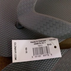 Old Navy Kids Shoe Size 10-11 Gray Classic Flip-Flop Sandals NWT