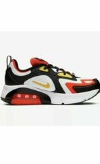NEW!! Nike Air Max 200 GS Size 4.5 White Black Crimson Sneaker AT5627-005