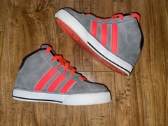 Adidas Neo SE MID Grey/Neon Orange Sneakers Kids Size 12 K G66471