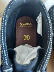 Clarks Kids Wallabee Boot Older Navy Combination Size 4 (Read Description)