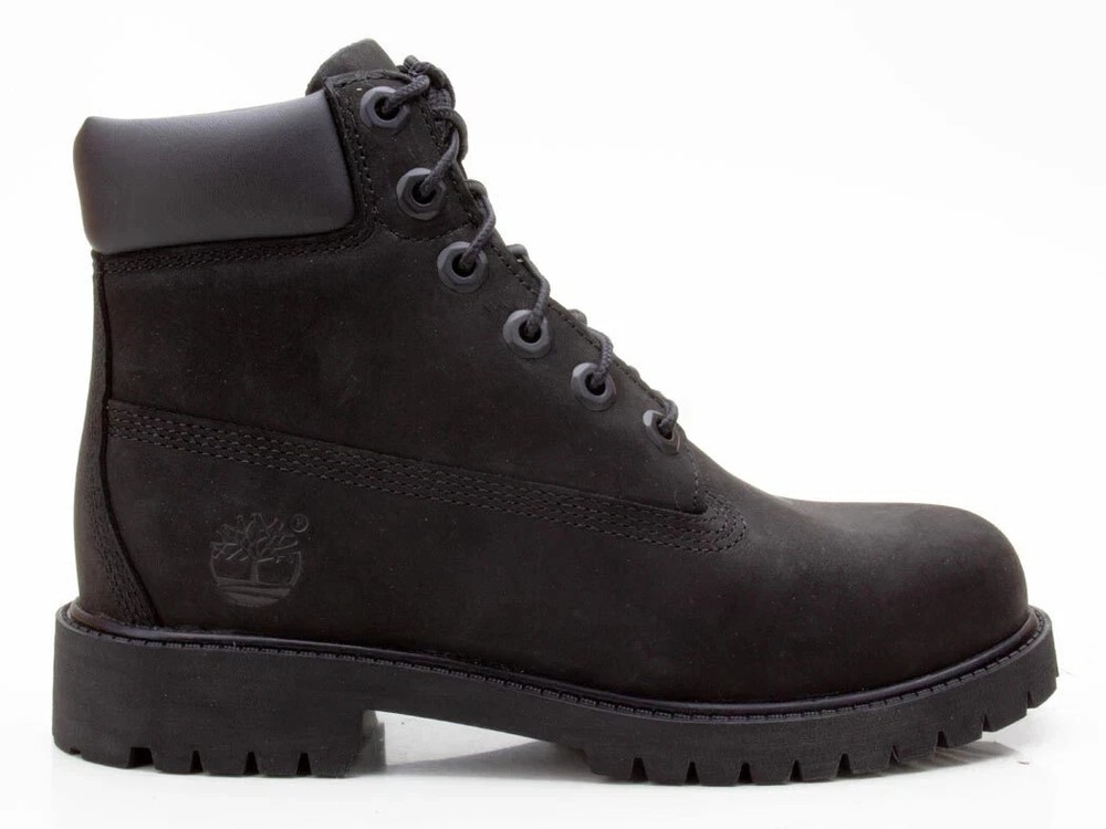 Timberland 6″ Premium Boot ‚Black Nubuck‘ TB012907-001 GS Big Kids‘ Sizes NEW