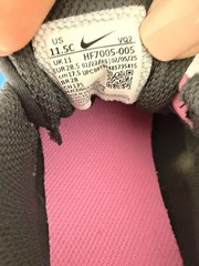 Nike Dynamic Fit Kids Sneaker Black Pink White 11.5C HF7005-005