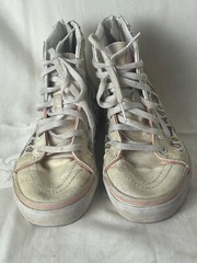 VANS Space Princess Glitter High Top Shoes Rear Zip Sneakers Kids Size 4.5