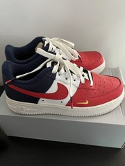 Nike Air Force 1 Low Top Kids Sneaker Leather Red/White/Navy US 5Y EU 37.5