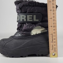 Sorel Snow Commander Boots Black NV1977-010 Winter Waterproof Kids Size 5
