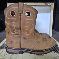 Size 7m Rocky Kids Old Town Pull On Boots 7″ Tan Youth Leather