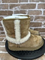 UGG Hadley II Waterproof Shearling Lined Winter Boots Brown Girls Youth Size 1