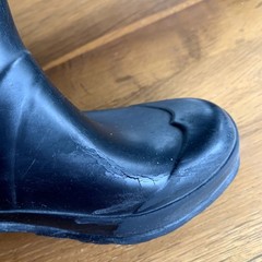 HUNTER Original Rain Boots US 2 EU 32 Big Kids Black High Gum Boot Rubber