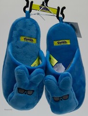Just Born Peeps Child Kids Blue Bunny Rabbit Soft Slippers Size Medium NWT