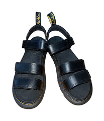 Dr. Martens Strappy Leather Hook & Loop Sandals Black US 5 euro37