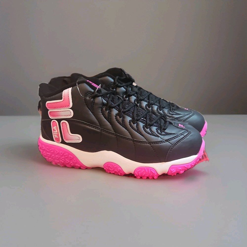 FILA Snake Dancer Sneakers Unisex Kids Black Pink Wide Synthetic 6 38.5 5