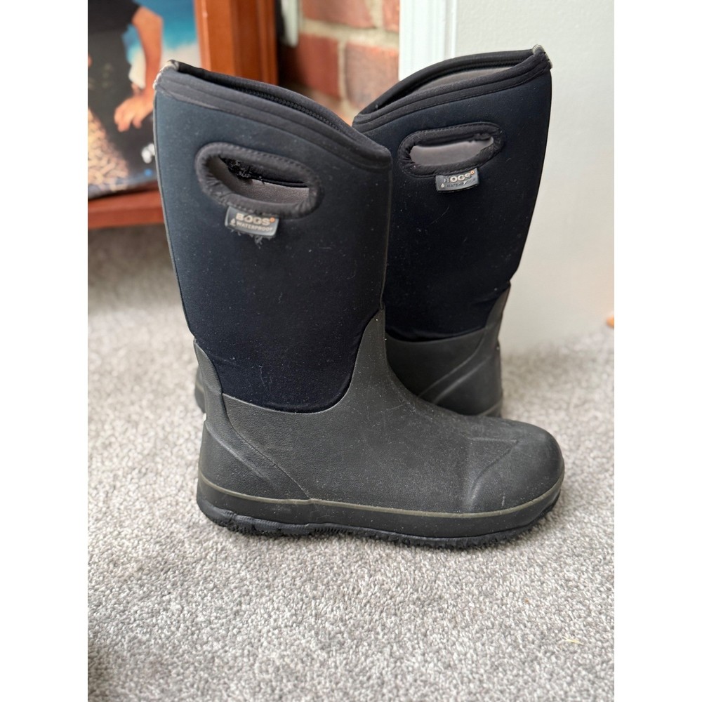 Bogs Classic High Waterproof Insulated Rain Boots Black Youth 6 52065-001