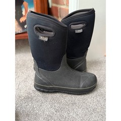 Bogs Classic High Waterproof Insulated Rain Boots Black Youth 6 52065-001