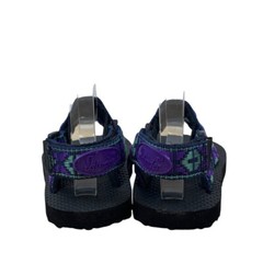 Islander Kids Purple & Green Patterned Design Adjustable Strap Sandals