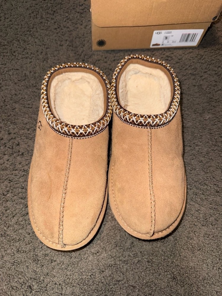 UGG Kids‘ Tasman II Suede Slippers Chestnut Size 5