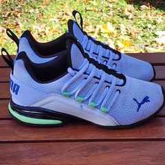 PUMA Axelion Refresh White/Black/Lime Running Shoe Size 4.5 C