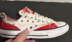 Converse CTAS Double Upper OX (Junior Size 5) Low Red/White/Blue Stars