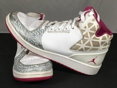 Jordan Flight Origin 2 White Grey Elephant Pink 729519-160 Youth 8Y