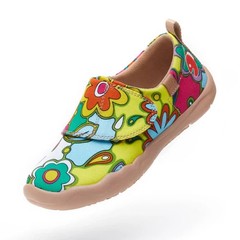 Kid Size UIN Slip On Shoes Canvas Comfortable Loafers „Floral Party“