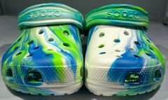 Crocs Classic Glow Marbled Clog, Prep Blue/Multi – Toddler & Kids Sizes -CHOOSE!