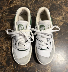 New Balance 550 Leather Low Top Sneakers White/Green/Gray Kids US 4 GSB550SD