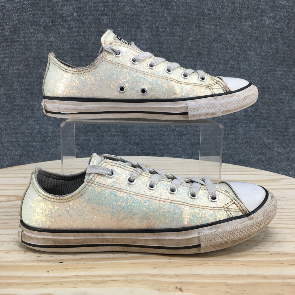 Converse Shoes Junior 5 Chuck Taylor All Star Glitter Sneaker Multicolor Lace Up