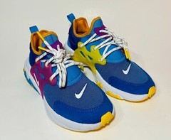 Nike React Presto Gs Sz 7Y Blue Multi Color Running Shoes CK1752 400 Wmns 8.5
