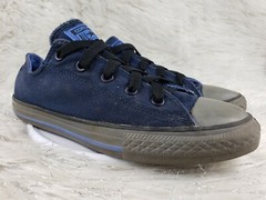 CONVERSE ALL STAR Navy Blue Gray Sneakers Junior Size 3.5