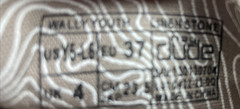 Hey Dude Wally Youth Linen &Blend Stone US Y5 Ladies 6 EU 37 READ & View Closely