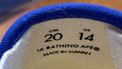 A BATHING APE BAPE Blue ABC Camo Ape Head Slip On Kids Shoe US sz 1 PS 20cm $165