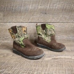 Faded Glory Mossy Oak Kids Mid Calf Camo Boot Cowboy boot Size 9