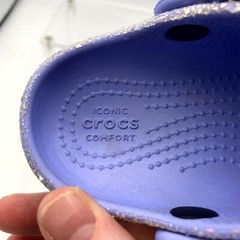 Crocs Classic 206992 Kid’s US 9 Clogs Lavender Glitter Sea Friends Ankle Strap