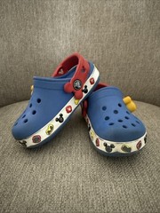 Disney Parks Mickey Mouse Blue Crocs Toddler Boys Size 6/7