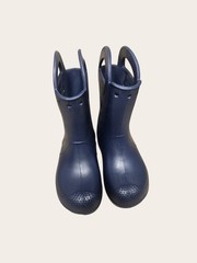 Crocs “Handle-It” Slip On Waterproof Rain Boots Size Kids J1 Navy Blue