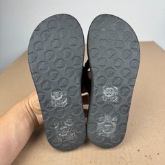 Roxy Kid Black Braide Flip Flops Size 1.5/2 No Tag Check Measurement 8 In insole